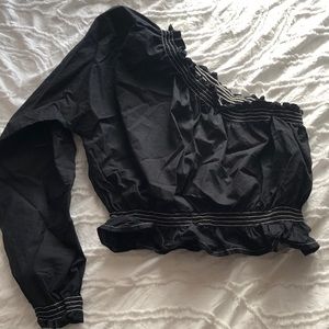 Black off the shoulder top